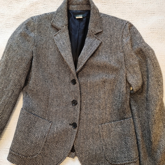 J.Crew Herringbone Pattern Women's Blazer - Picture 5 of 5